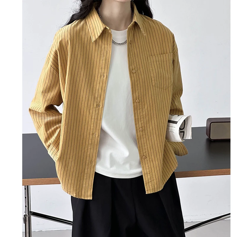 2024 Women Spring Blouses Long Sleeve Striped Cotton Womens Tops And Blouses Fashion Shirt Blusas Roupa Feminina