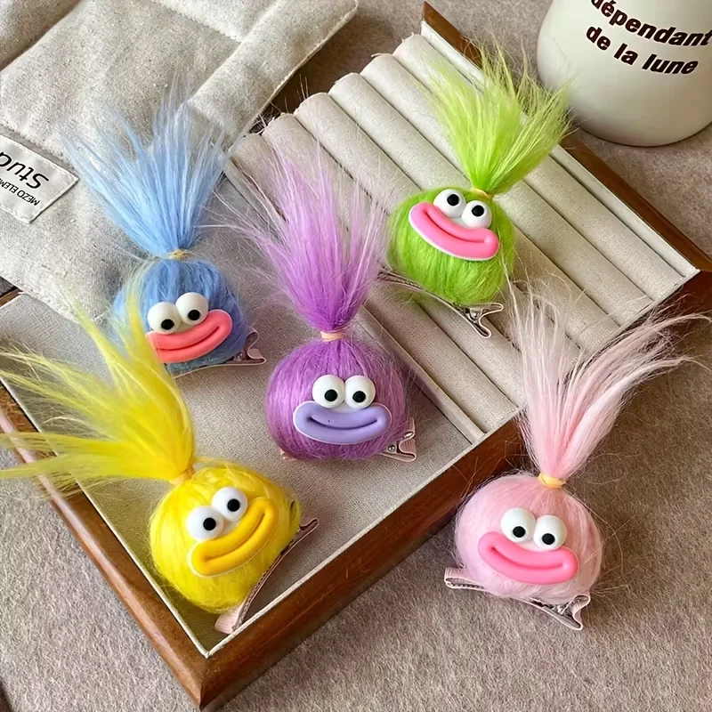 Funny Ugly Doll Plush Hair Clip Dopamine Sausage Mouth Doll Duckbill Clip Super Cute Sweet Girl Bangs Hair Accessory Hair Clip