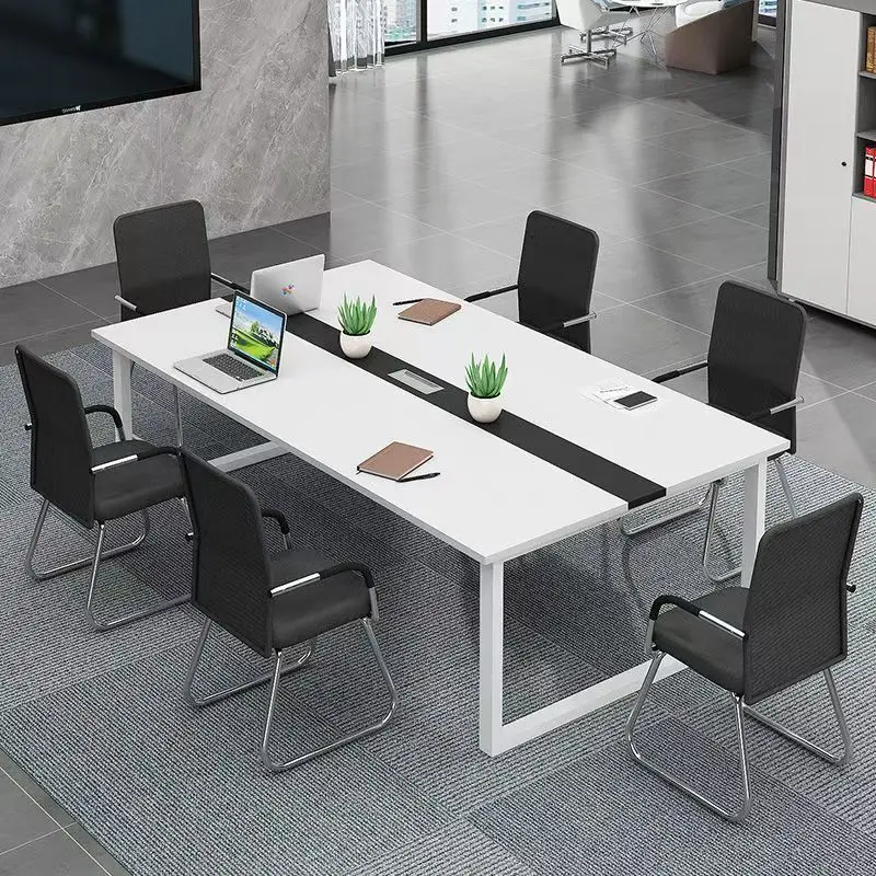 Contemporary Fashion Modern Large Long Extendable Meeting Conference Table with MFC Panel Contemporary Design