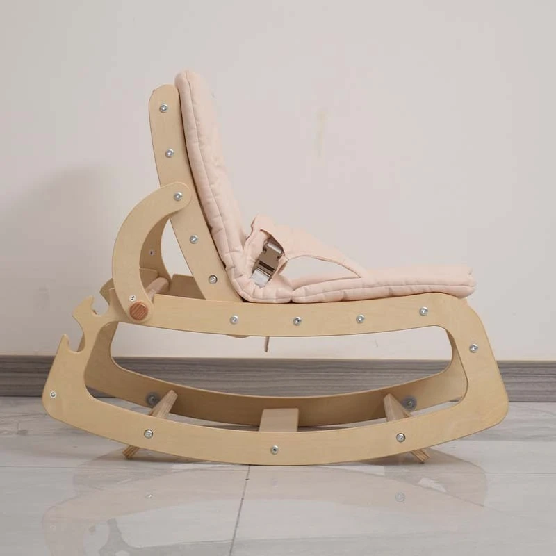 Wooden rocking chair newborn recliner Cradle chair Wooden baby chair Recliner