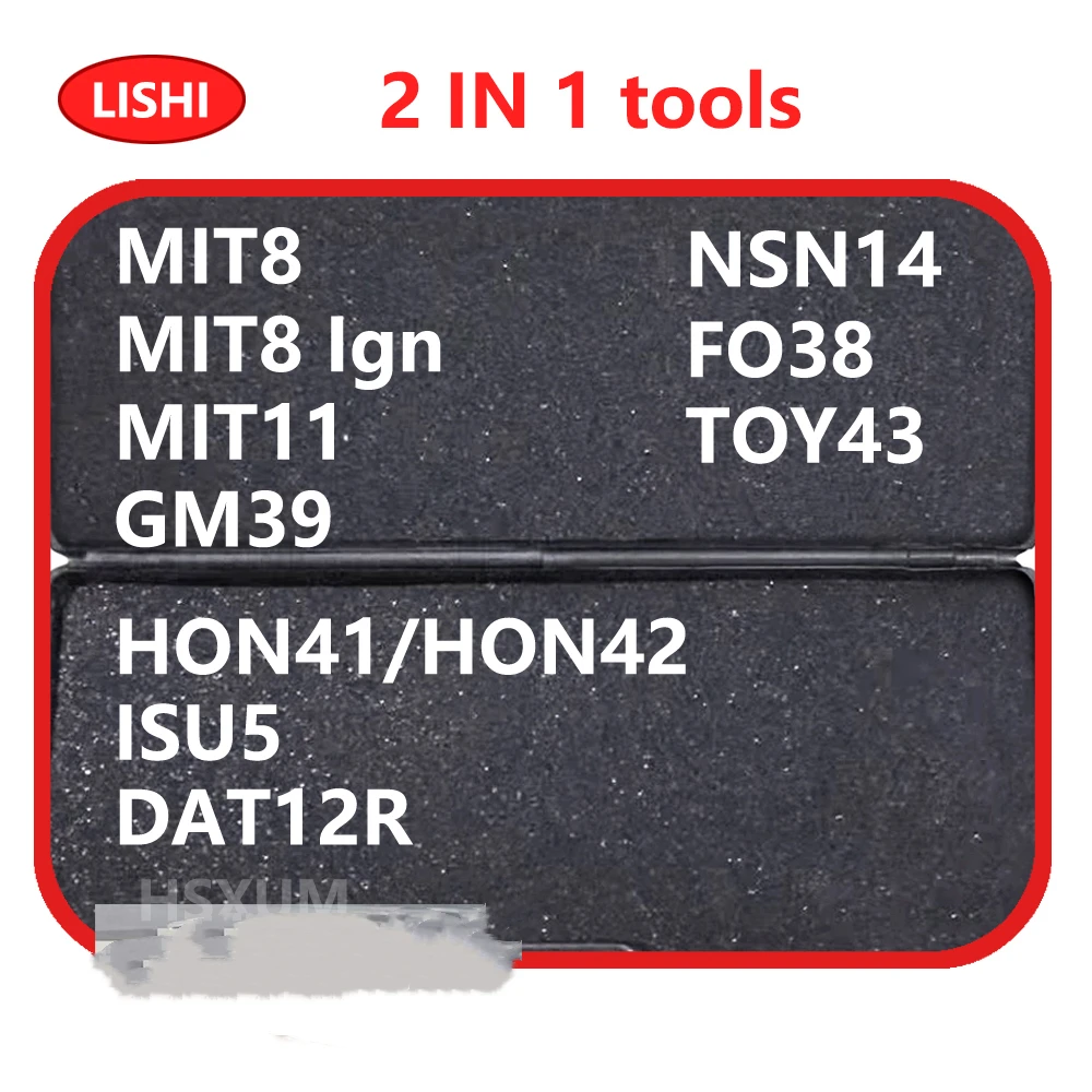 

Lishi 2 in 1 2in1 Tool MIT8 Ign MIT11 HON41 HON42 NSN14 GM39 ISU5 DAT12R FO38 T0Y43 locksmith tool for car key TOOLS