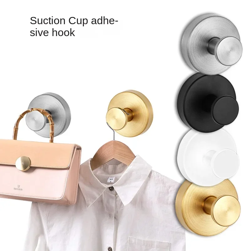 Stainless Steel Suction Cup Hooks No Punch No Trace Hooks Kitchen Bathroom Bathroom Vacuum Suction Cup Glass Towel Hooks