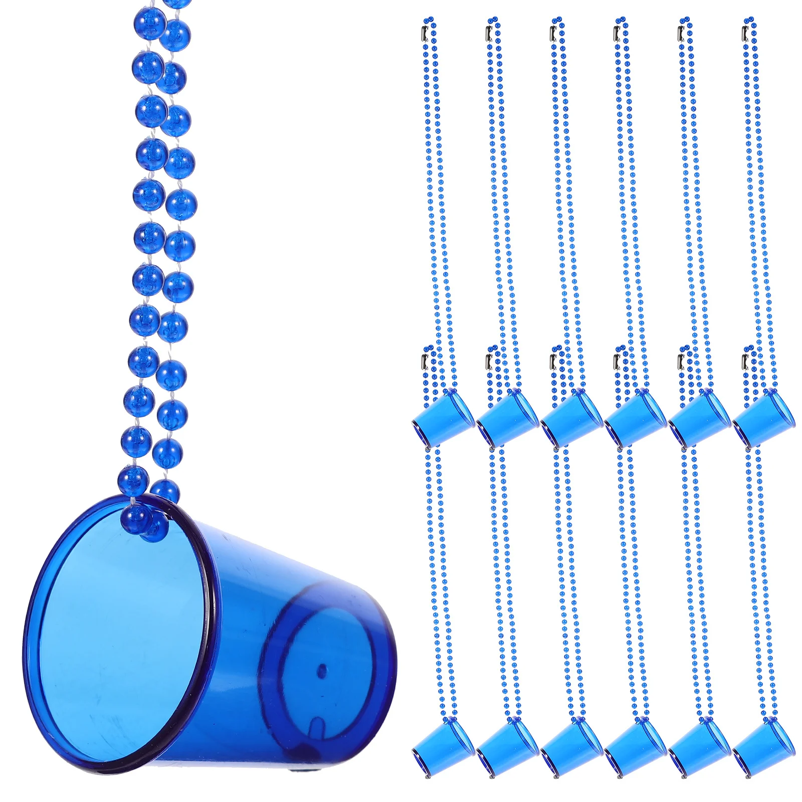 

12Pcs Compact Shot Cups Beaded Necklace Design Durable Party Wine Glasses Bachelorette Pendant Shot Cups Beaded Design Wine Cup
