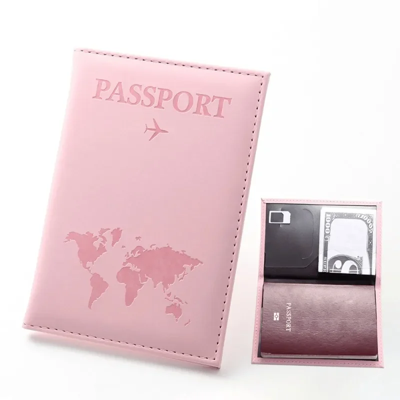 Air Plan Travel Accessories Passport Holder ID Cover Women Men Portable Bank Card Passport Business PU Wallet Case Holder Gift