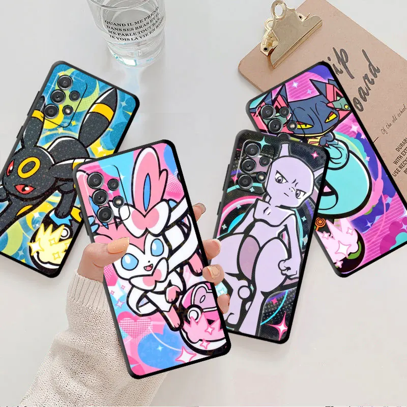 Phone Case For Samsung Galaxy A04 A20s A42 5G A04 A03 Core A02s A50s M13 A02s Cover Silicone Bumper Pokemon Eevee Evoli Umbreon