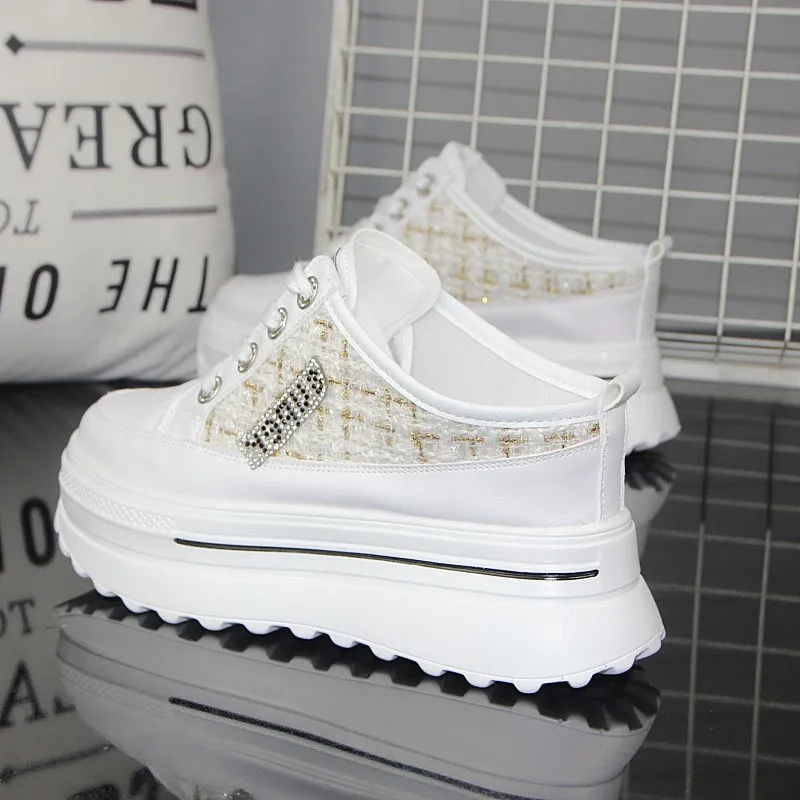 

Faionable Lazy Person oes No Ba Heel 0 см Увеличенная студенческая верхняя одежда с круглым носком Низкий верх Canvas oes Корейский сле