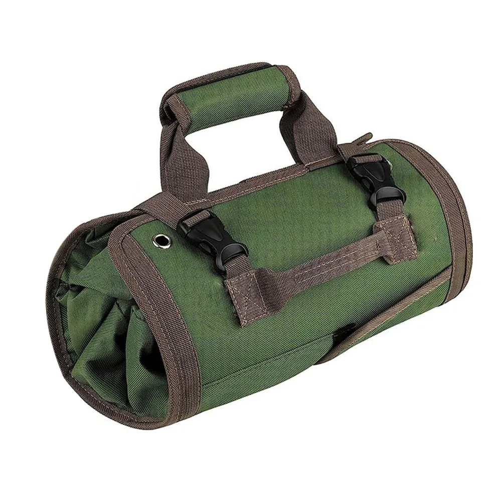 Rolling Tool Bag Mechanic Tool Bag Quality Straps And Buckles 2 Removable Tool Pockets 4 Large Tool Compartments