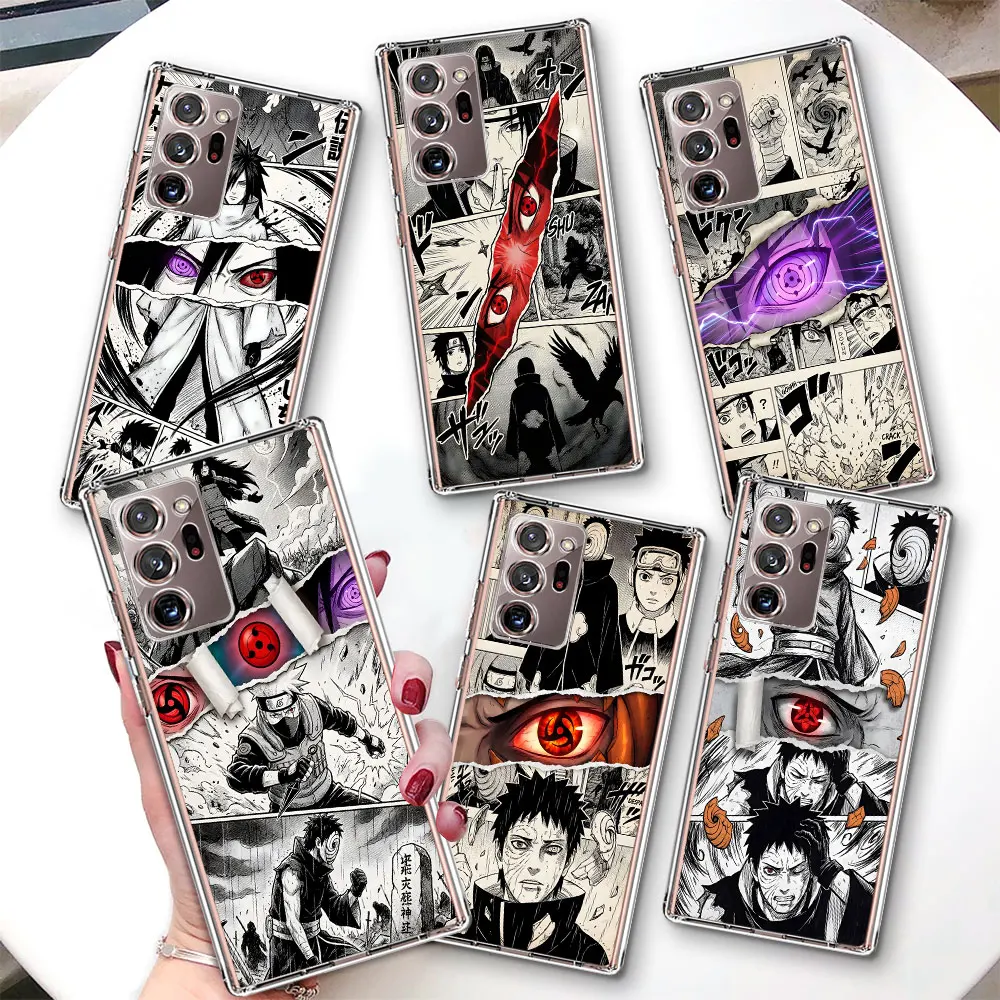 Sharingan Comic Case for Samsung Galaxy Note 10 Plus 20 Ultra TPU Transparent Shockproof Phone Cover M33 M02 M11 M12 M22 F12