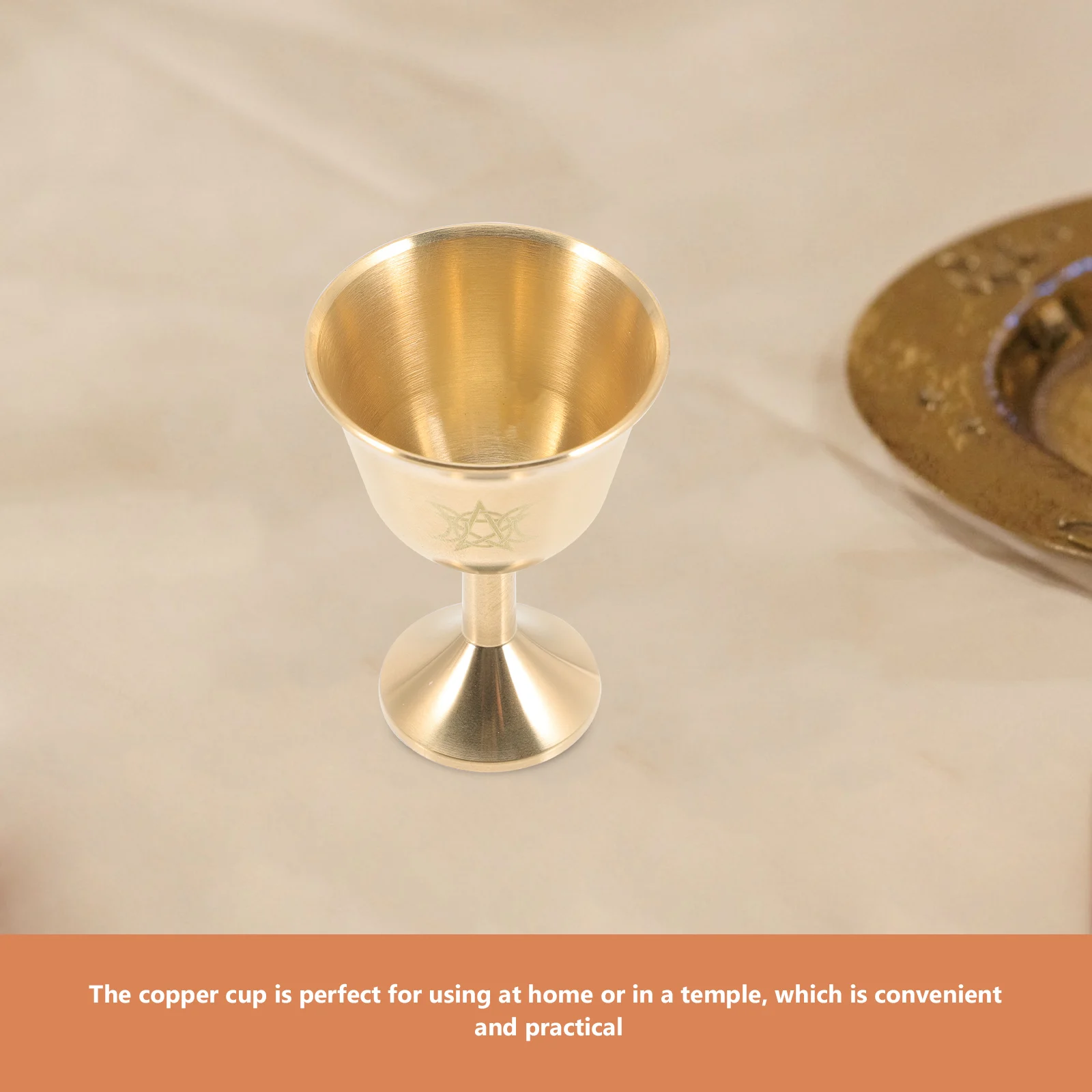 

Copper Offering Desktop Decorative Buddhism Temple Cup Gift Holy Water Holder Sacrifice Cup Water Goblet Set