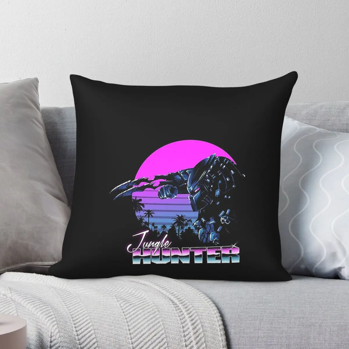 Alien Predator Jungle Hunter Square Pillowcase Polyester Linen Velvet Creative Zip Decor Throw Pillow Case Home 45x45