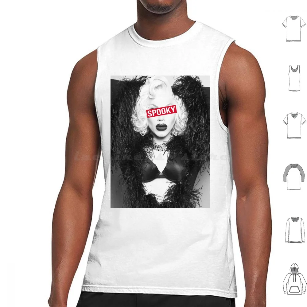 Spooky Sharon Tank Tops Print Cotton Sharon Needles Bianca Del Rupaul Rupaul Drag Race Drag Drag Race Queen Drag Queen