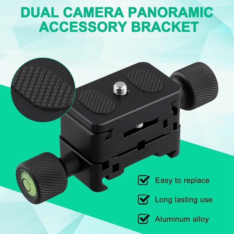 قاعدة متنقلة مزدوجة الجوانب BNVN مع لوحة تحرير سريعة، حامل كاميرا مزدوج لعدسات المقربة، ملحقات بانورامية