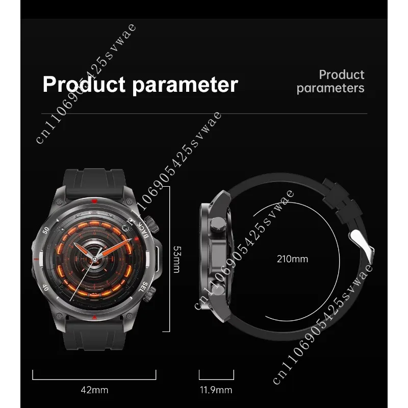 DK68 ساعة ذكية Led ضوء قوي 1.53 بوصة شاشة BT دعوة IP67 مقاوم للماء 410mah بطارية GPS الحركة البوصلة Smartwatch للرجال