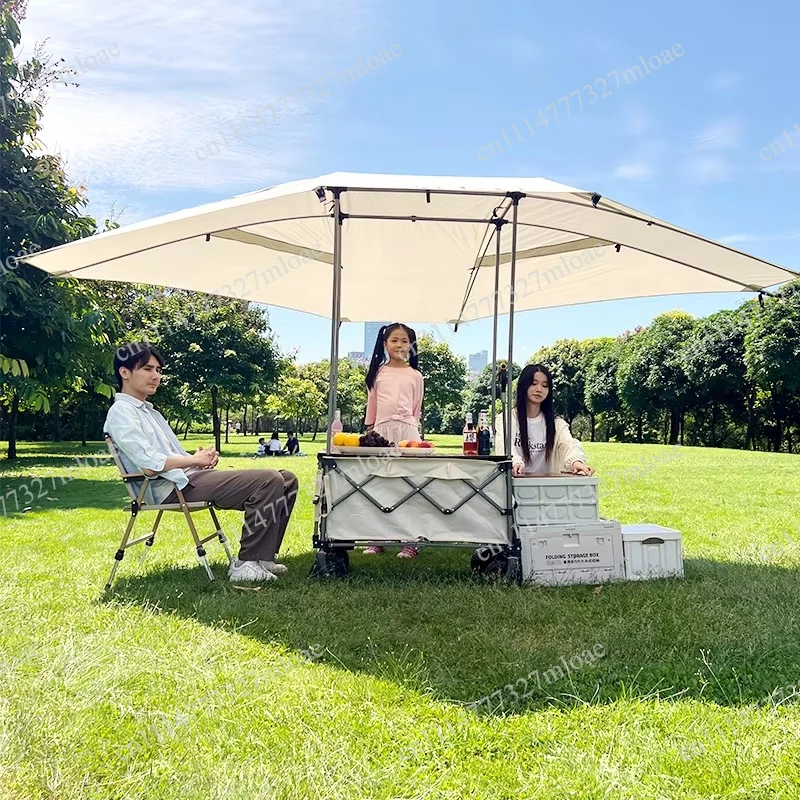 Portable folding camping awning 16 square meters with rubber and aluminum frame, suitable for outdoor camping, fishing and beach