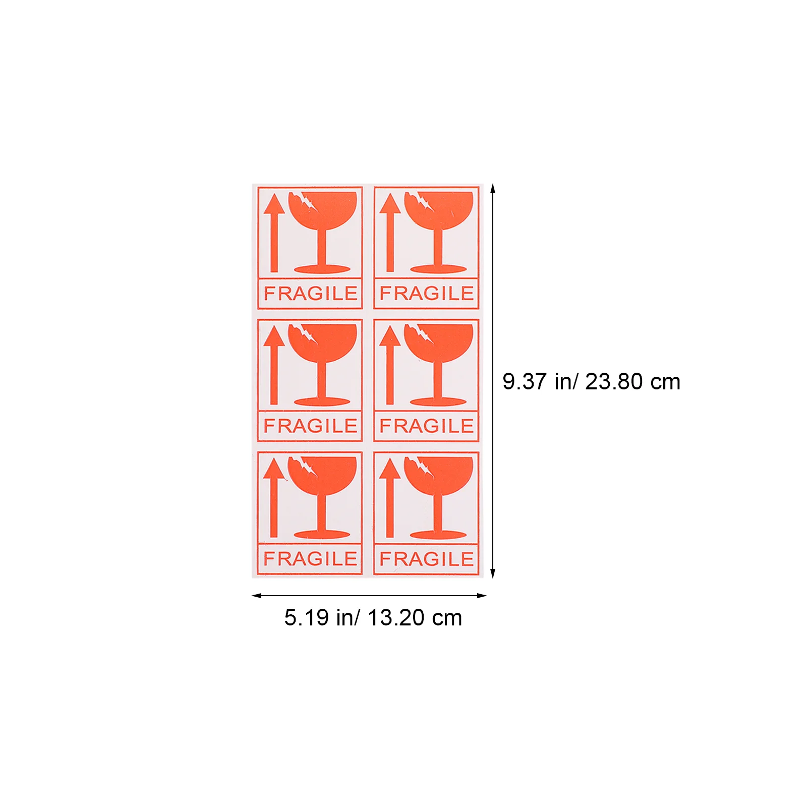 258 Pcs Fragile Warning Stickers Labels Packaging Shipping 80g Mirror Paper Caution Pallet