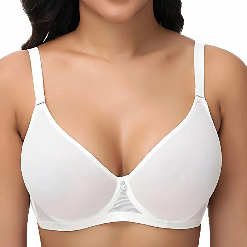Plus Size Women's Mesh Supportive Minimizer Bra Non-Padded Underwire Plunge T-Shirt Lingerie 34 36 38 40 42 44 C D E F
