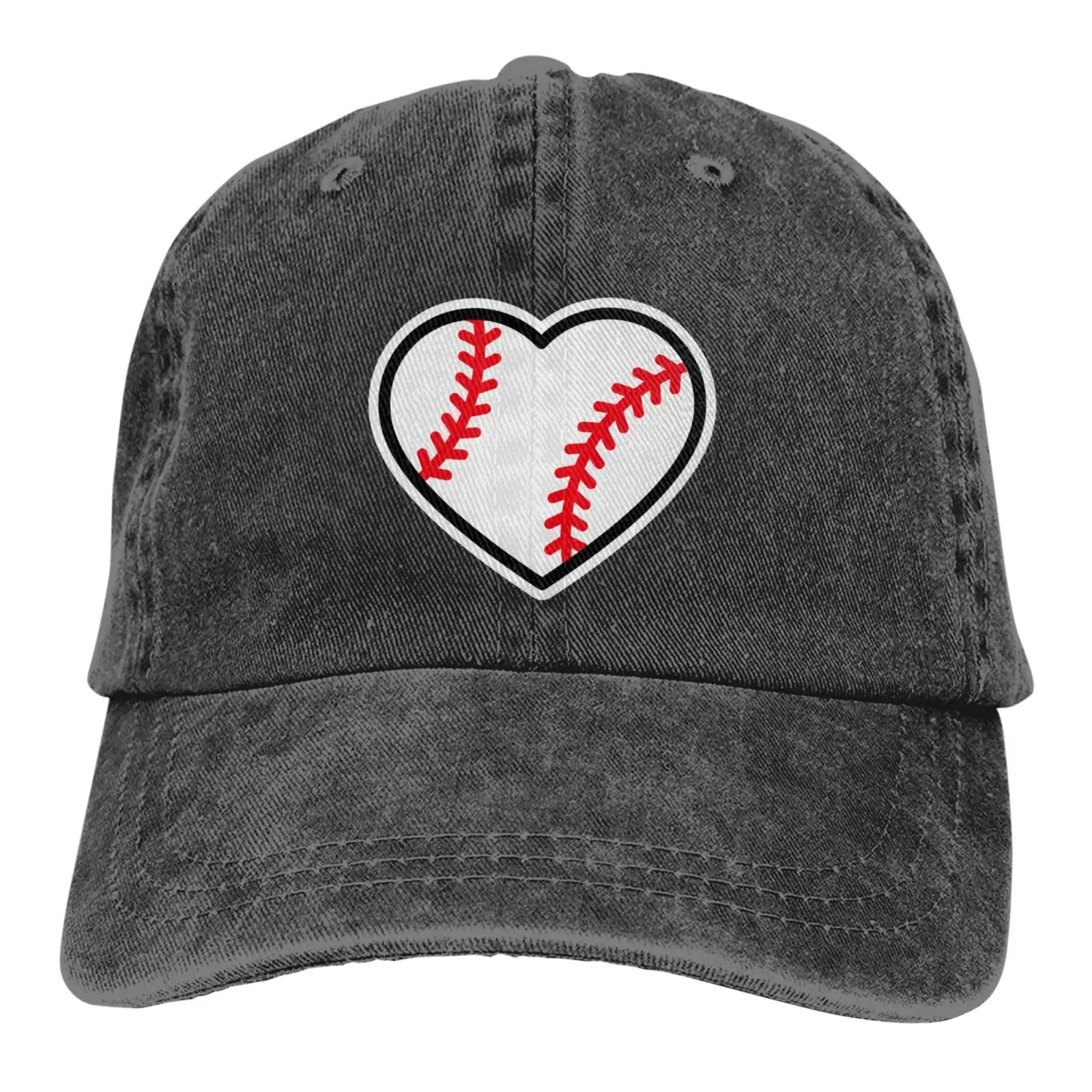 

Baseball Love Heart Baseball Cap Golf Dad Hat Adjustable Original Classic Low Profile Cotton Hat Breathable Cap For Men Women