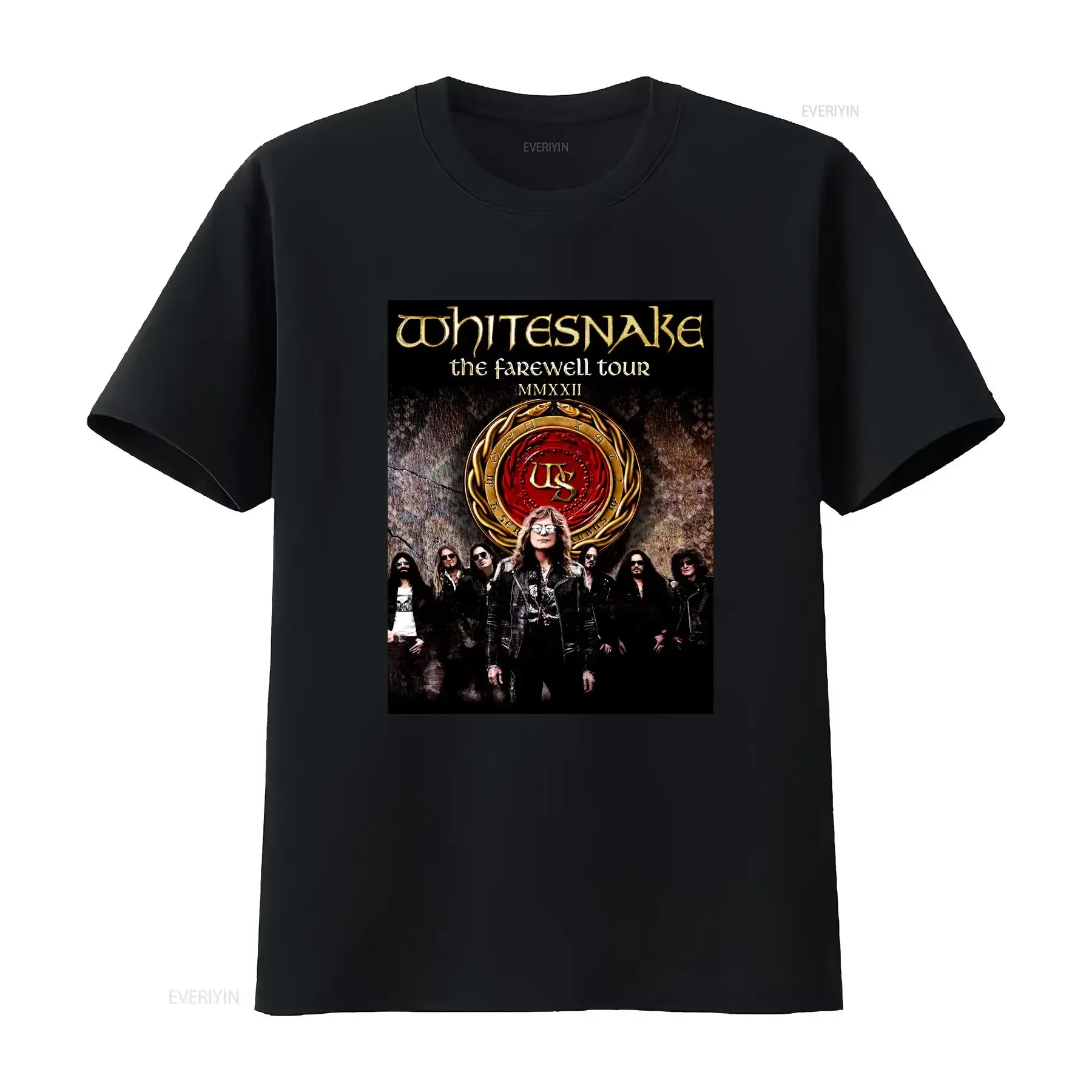 Whitesnake The Farewell Europe Tour Cotton Black S 5XL Uniesx T Shirt LL395 vintage Washed Stretched Slightly Comfortable