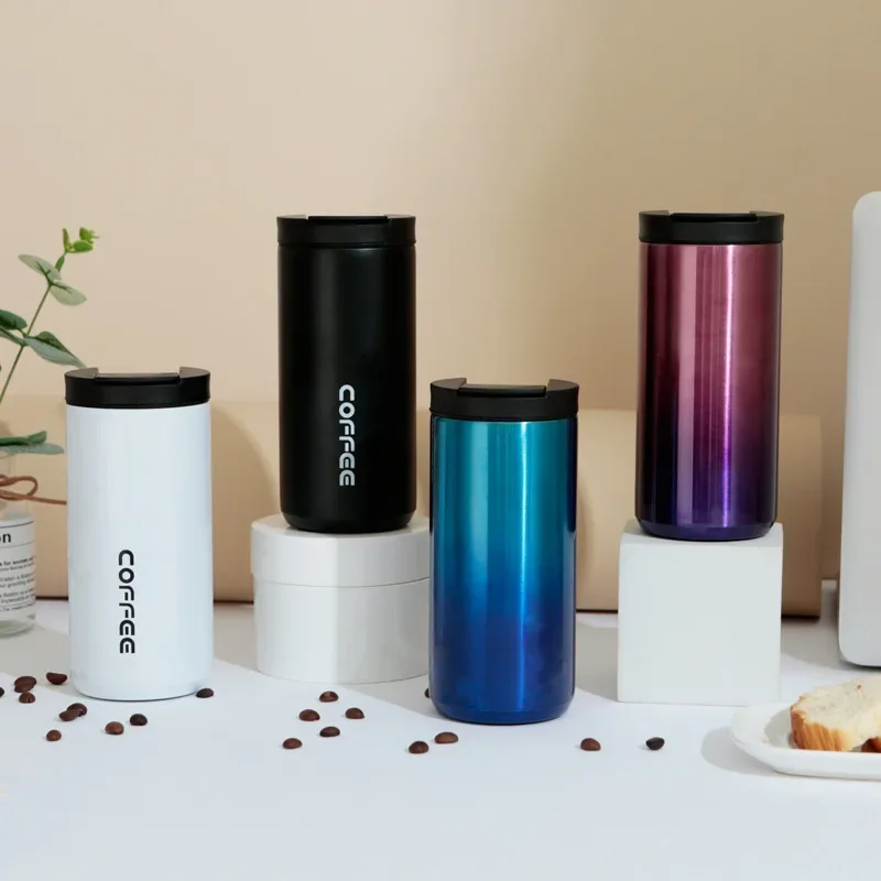Stainless Steel Insulated Coffee Cup 304 Travel Mug Creative Fashion Design Business Gift Cross Border Car Cup Water Bottle
