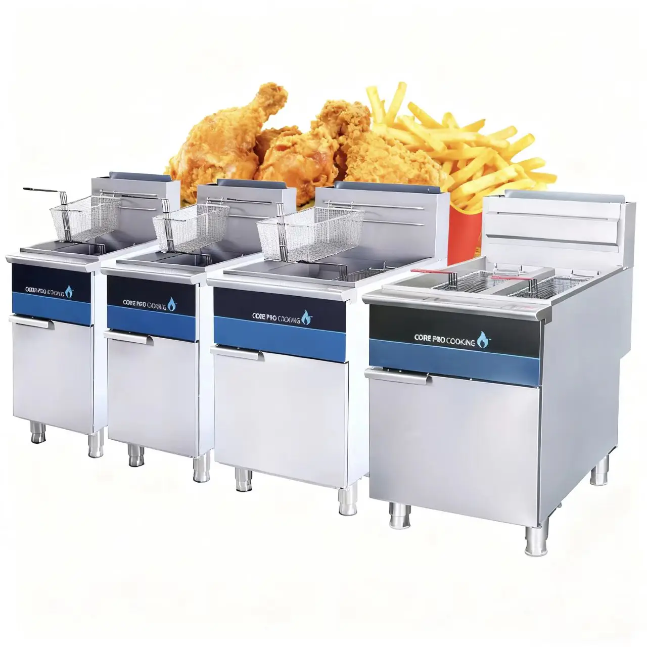 

Baikai CE ETL Certified Commercial Stainless Steel Deep Chips Fryer Thermostat For French Fries Chicken