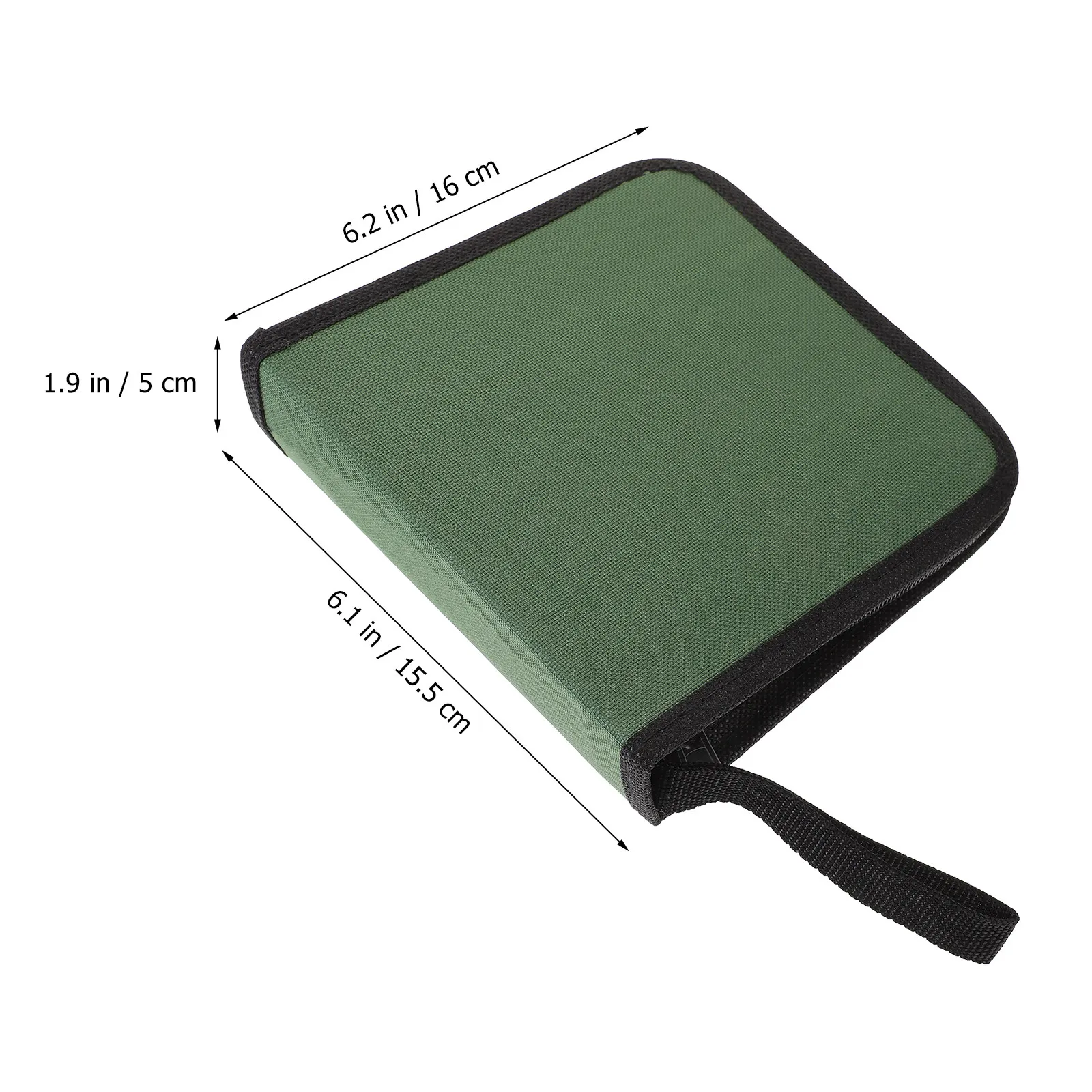 Lanyard Cd Storage Bag Portable Disc Case 40 Capacity Dvd Organizer Lightweight Compact Cd Wallet Case Zipper