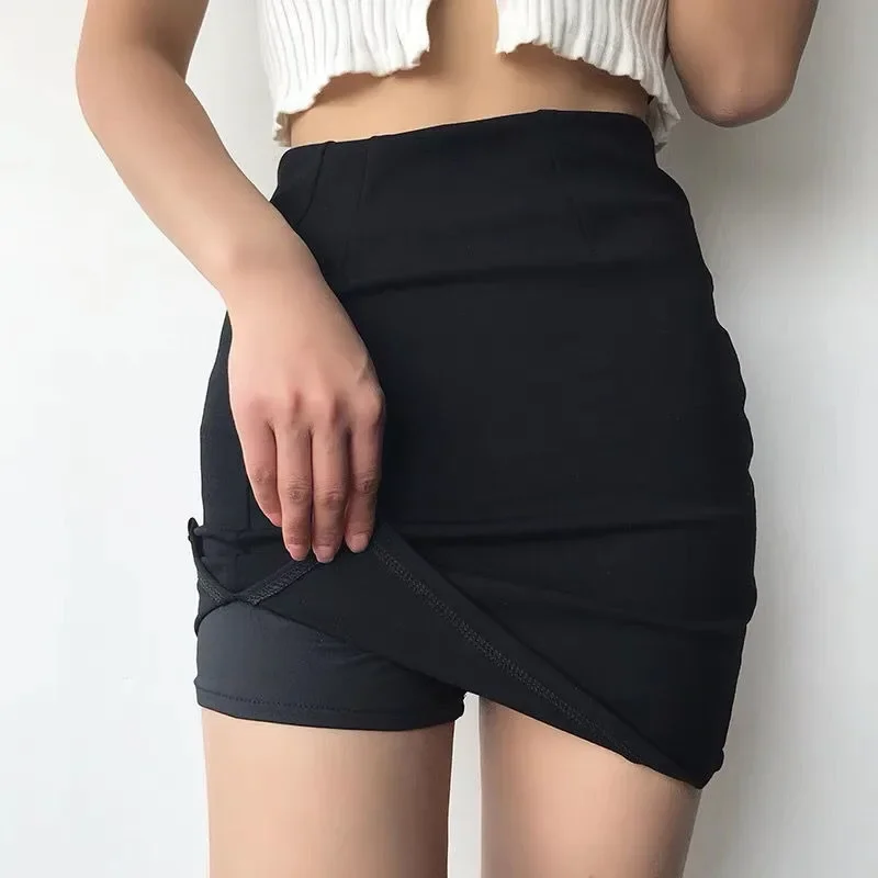 Mini jupe courte avec fermeture éclair fendue pour femme, jupes féminines, haute qualité, style coréen Harajuku, mode modeste, décontracté, été