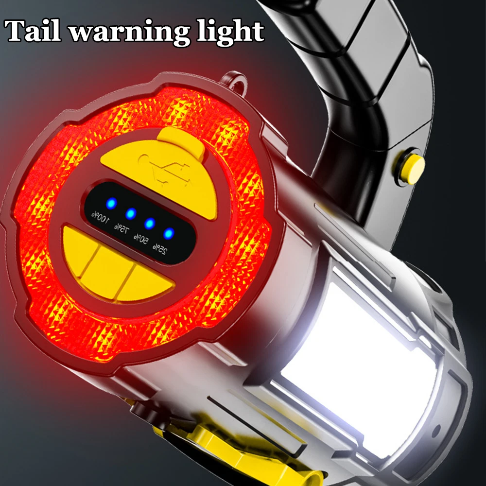 6000mAh High Power Searchlight USB Rechargeable Spotlight Flashlight Power Bank Lamp Powerful Torch Waterproof Camping Lantern