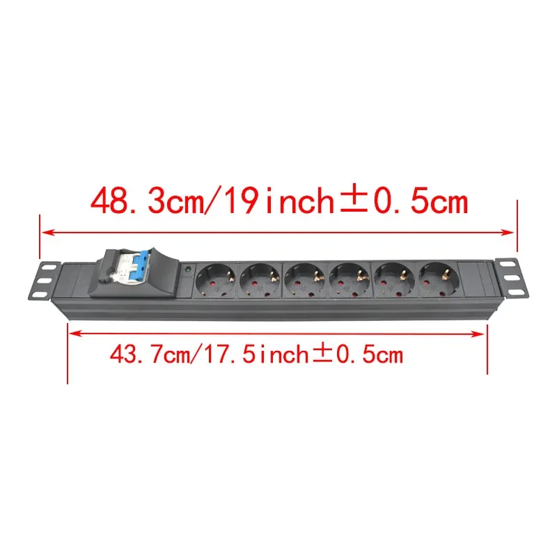 Imagem -04 - Power Strip Switcher Rede Cabinet Rack Schuko Powerlink Box Amplificador Porta de Áudio Tomada ue 19