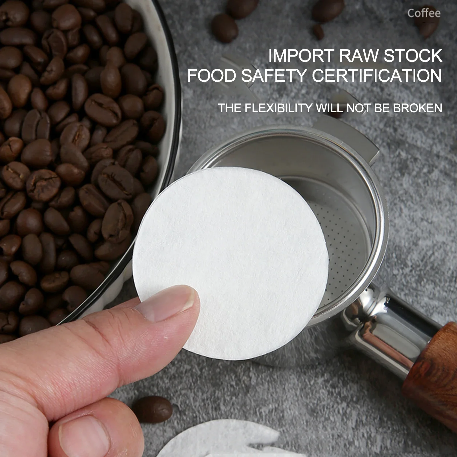 51mm/53mm/58mm Round filter Coffee pot Moka pot universal powder bowl filter paper Hand brew convenient ice drip pot coffee filt