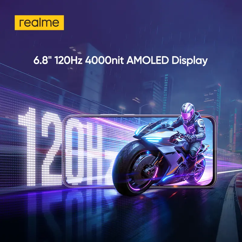 [متوفر في المخزون] هاتف realme P4 الذكي 4G ببطارية 7000 مللي أمبير وشحن 45 واط ومعالج Snapdragon 685 ثماني النواة وشاشة AMOLED مقاس 6.8 بوصة بمعدل تحديث 120 هرتز وNFC - 4
