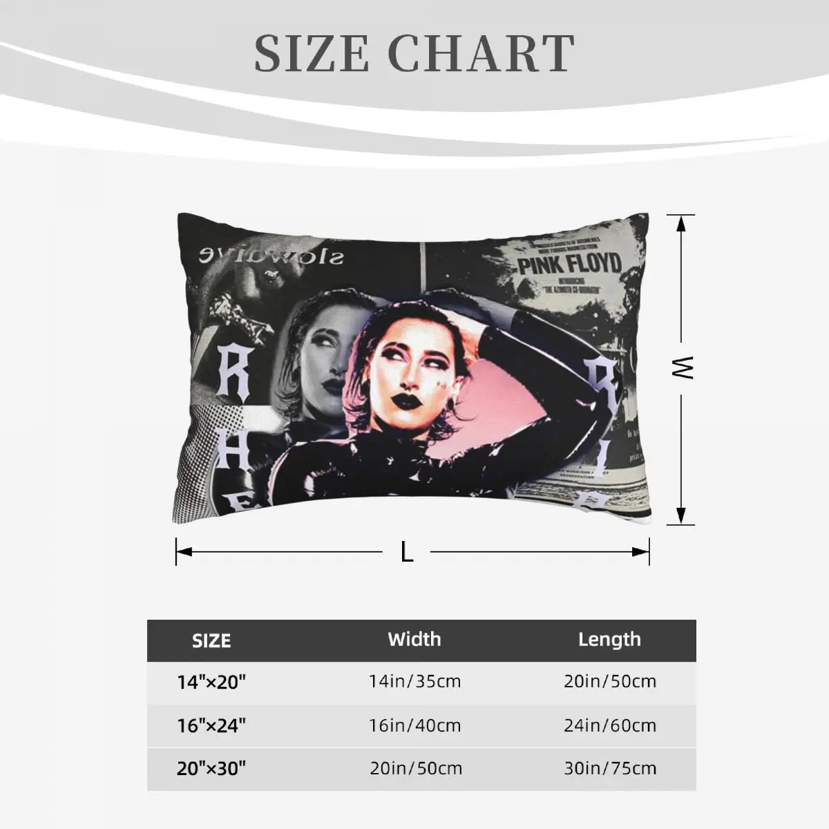 غطاء وسادة مستطيل من WWE Rhea Ripley غطاء وسادة ديكور لغرفة النوم وسرير رمي مريح للمنزل #4