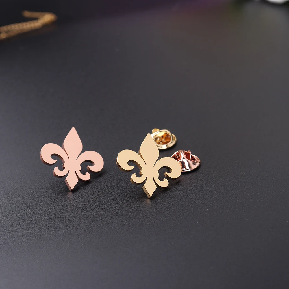 Classic Lily of the Valley Badge Brooch for Men Women Stainless Steel Suit Sweater Pins Wedding Accessories Holiday Party Gift