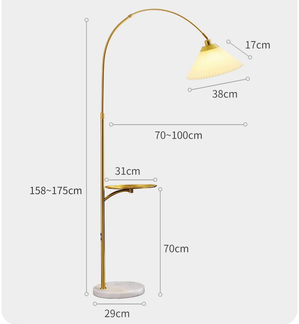 

Modern Floor Lamp Round Tray Table Living Room Sofa beside Floor lamp Nordic Design Stand Light Decorative LED Standing Lamp