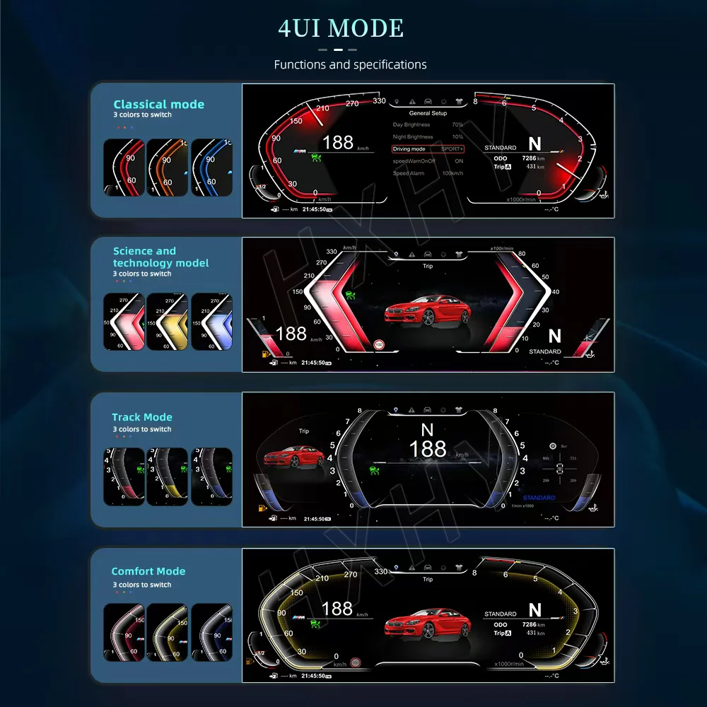 2025 Latest Original Car Digital Cluster Instrument LCD Speedmeters Dashboard Player For BMW 3 Series F30 F31 F34 F35 2013-2017