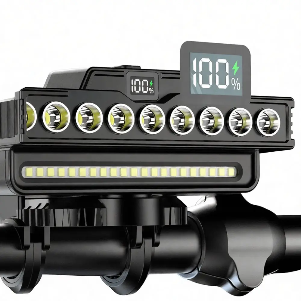 Powerful Bicycle Front Light Waterproof Cycling Headlamp Rechargeable LED Lamp Mountain Bike Safety Horn Night Riding Device