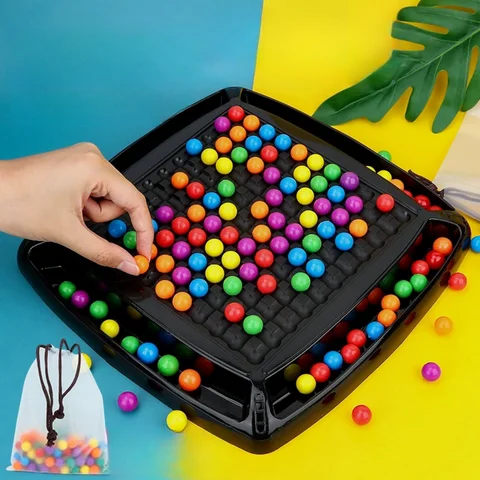 Rainbow Ball Elimination Board Game Kids Educational Toys Parent-Child Interactive Tabletop Puzzle Family Fun Brain Party Games