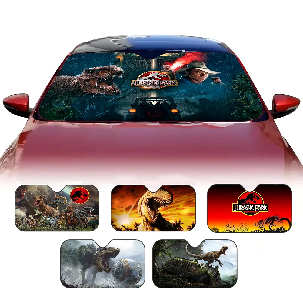 

Jurassic Park Dinosaur Windshield Car Sunshade Funny Animal Windshield Sun Shade Window Cars Folding Rays Sun Visor Protector