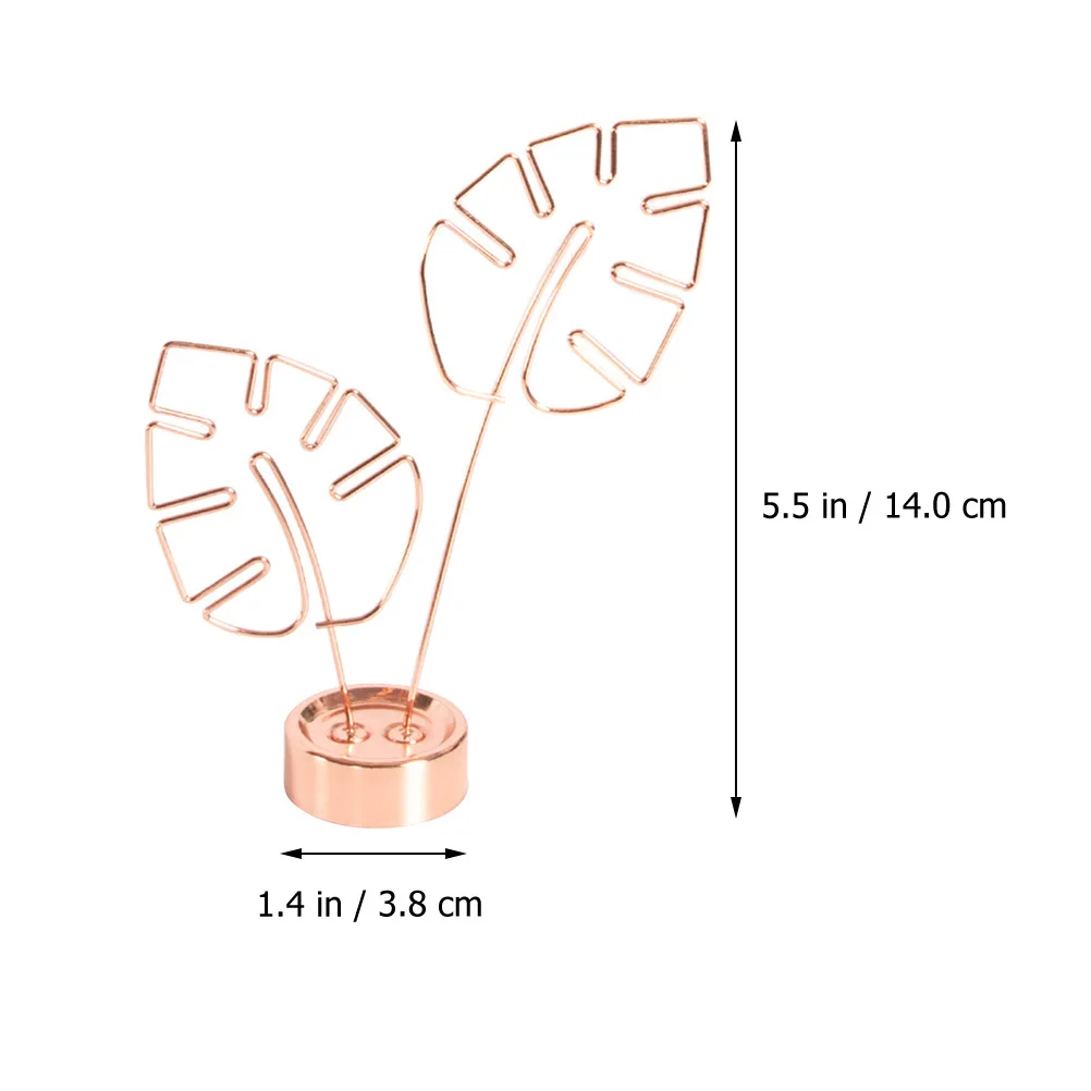 2Pcs Multi-Functional Note Clip Holder Stainless Steel Desktop Decor Memo Stand Photo Card Display Home Party Decoration