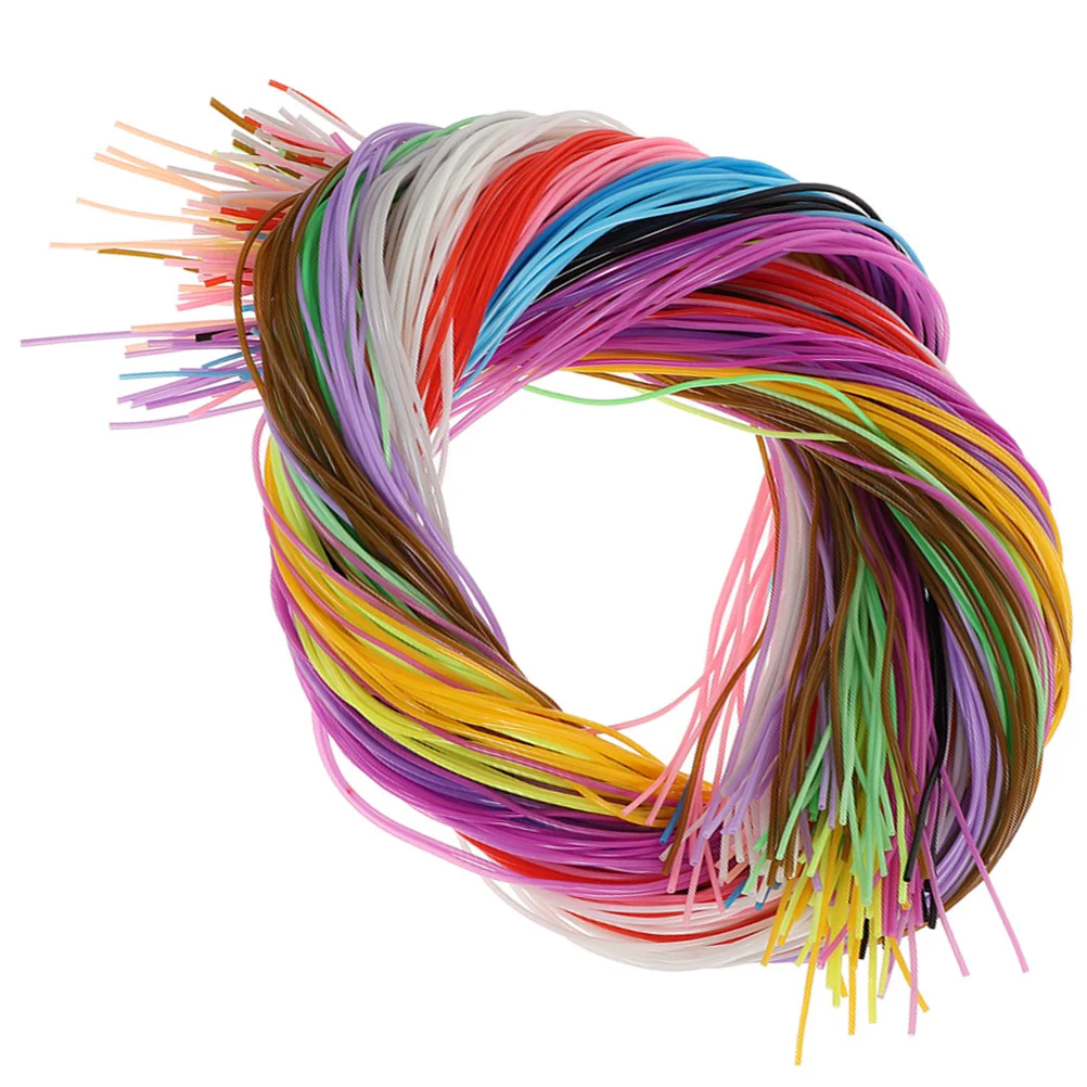 

200 шт. красочный пластиковый шнур для самостоятельного изготовления ювелирных изделий, плетение веревки, браслет, ожерелье, шнуровка, принадлежности для рукоделия