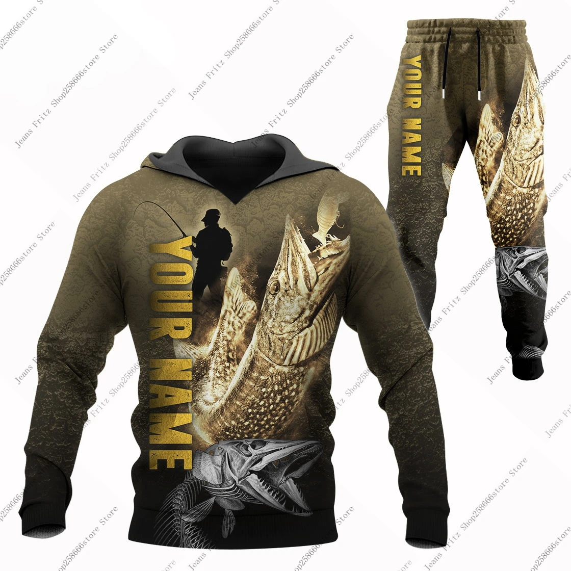 Beautiful Fly Fishing 3D Printed Men Hoodies/Tracksuit Fashion Autumn Winter Kids Clothing Suit Casual Long Sleeve Jogging Suits