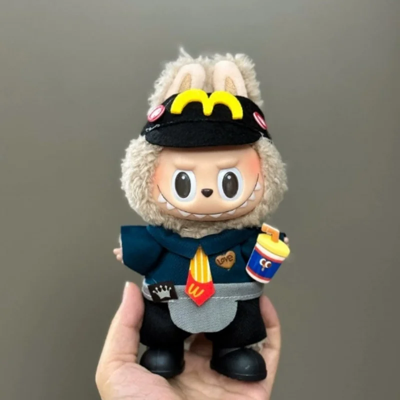 Per 15 17 centimetri Labubu Bambole Outfit Accessori Regalo Patatine Fritte Bretelle Grembiule e M Cappello Strumenti di Riparazione Stoviglie Gussy Abbigliamento