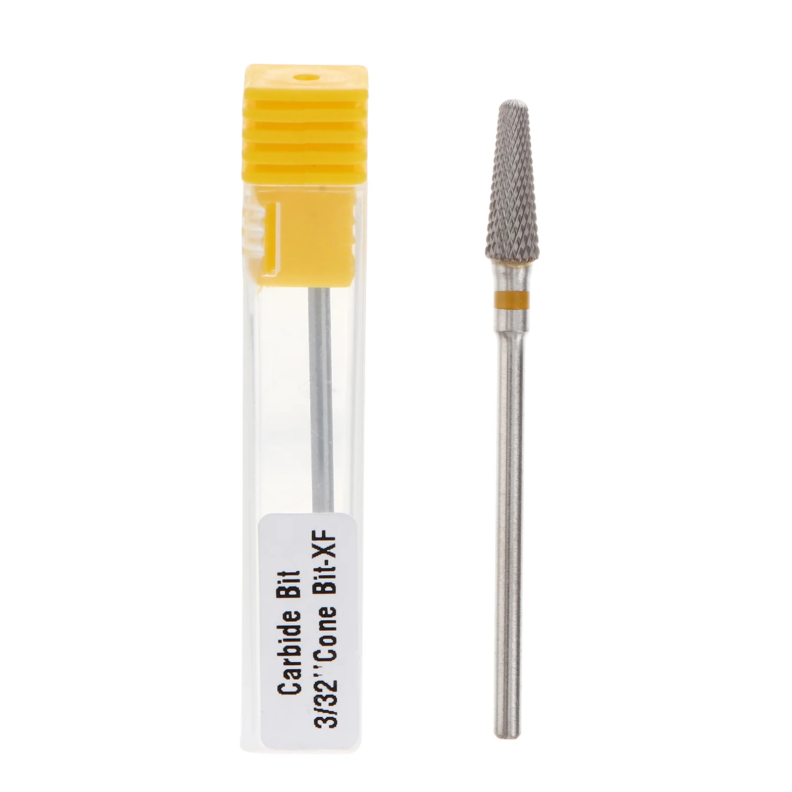 

Nail Drill Bits Tungsten Steel Sharp Cones Cutter Yellow Thin Teeth Manicure Tool Dead Skin Removal Acrylic Wipe