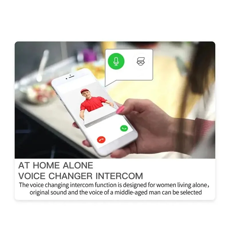 กล้องออดวิดีโอ WIFI อัจฉริยะเต็มรูปแบบพร้อม Night Vision HD Wireless Security 2-Way Intercom Voice Changer สําหรับบ้าน