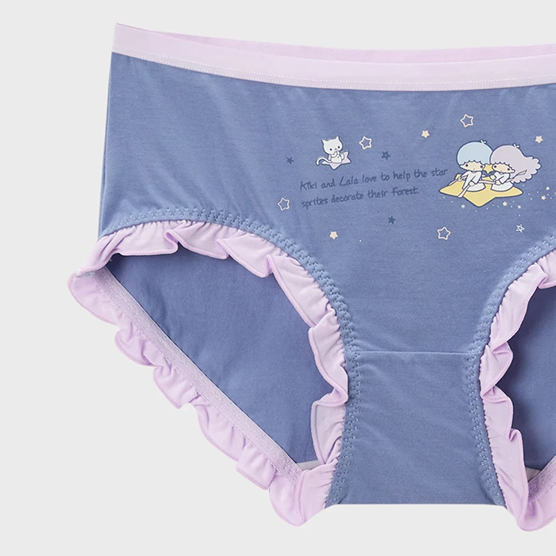 3 Pcs/Set Sanrios Little Twin Stars Underwear Girls Kawaii Pompom Purin Briefs Summer Comfortable Breathable Pattern Underwear