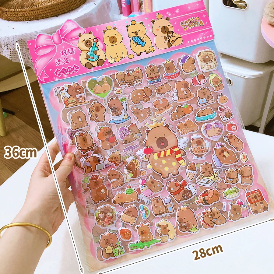 Terug Naar School Kawaii Briefpapier Levert Vintage Scrapbooking Benodigdheden Kinder Stickers Esthetische Capibara Stickers Pack