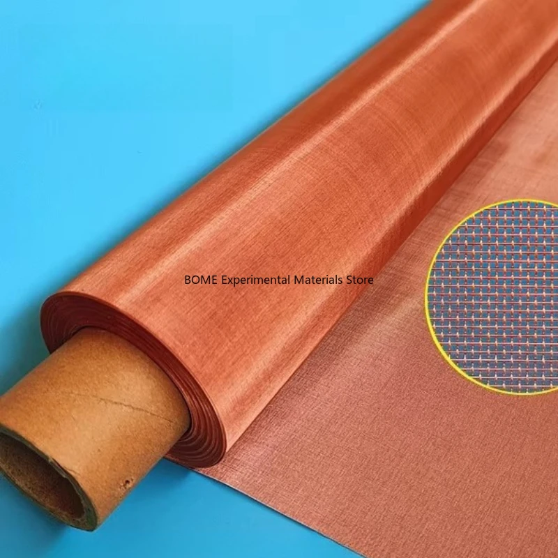 10-300 Mesh Pure Copper Wire Mesh Anti Static Grounding Radiation Shielding EMF Signal Blocking Screen