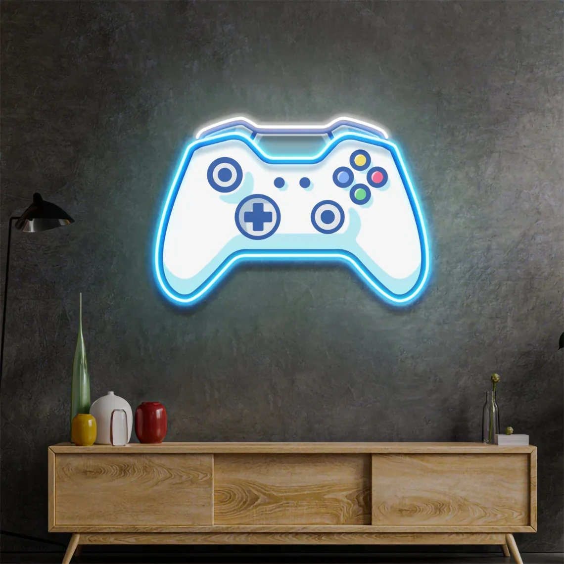 

Game Neon Sign UV Printed Game Controller Game Zone Decor Gamer Room Art Wall Decor Teen Boy Room Decor
