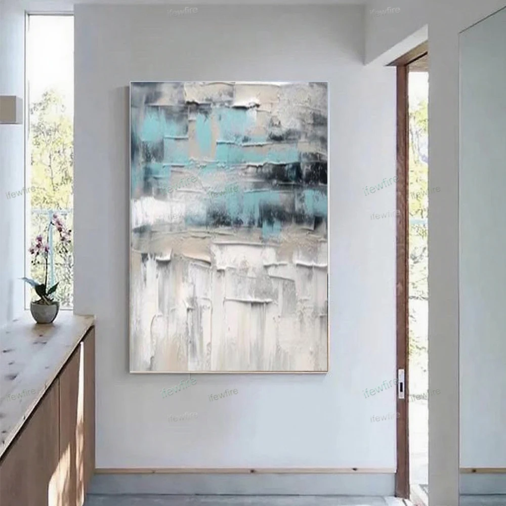 

100% Hand Painted Simple Easy Abstract Oil Paintings Modern Neutral Color Nordic Wall Art Texture Minimal Painting On Canvas