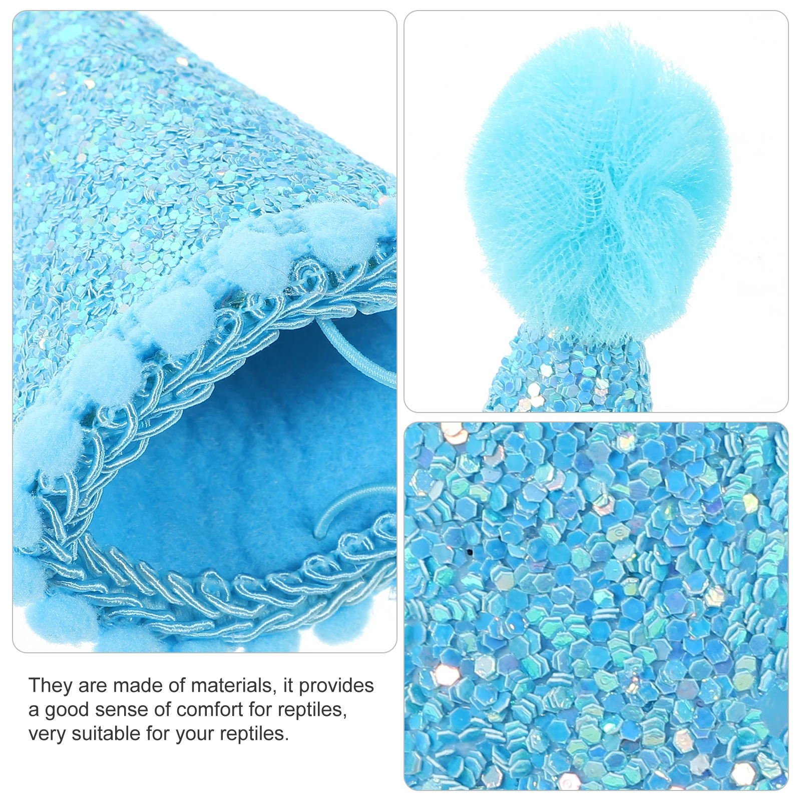 

1pc Lizard Christmas Birthday Hat Adjustable For Bearded Dragon Gecko Pet Costume Party Decoration Photography Prop Lizard