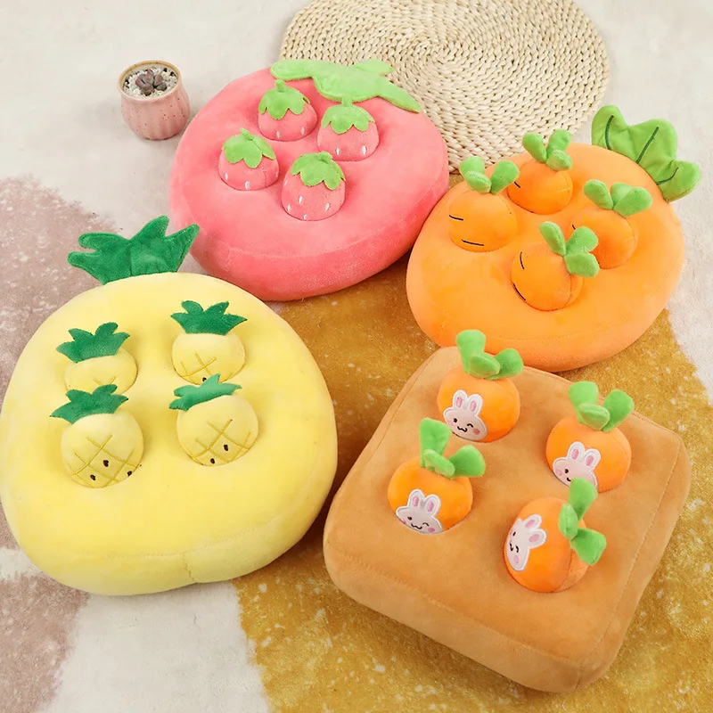 

Kawaii Fruit Vegetable Plush Toys INS Cartoon Farm Life Plushies Doll Strawberry Carrot Pineapple Bunny Cushion Child Kids Gifts